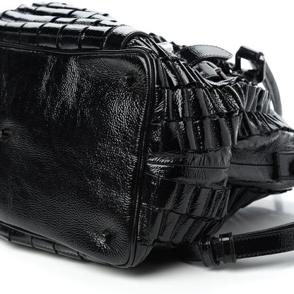 Burberry Patent Ruffled Medium Lowry Black 7 of 11