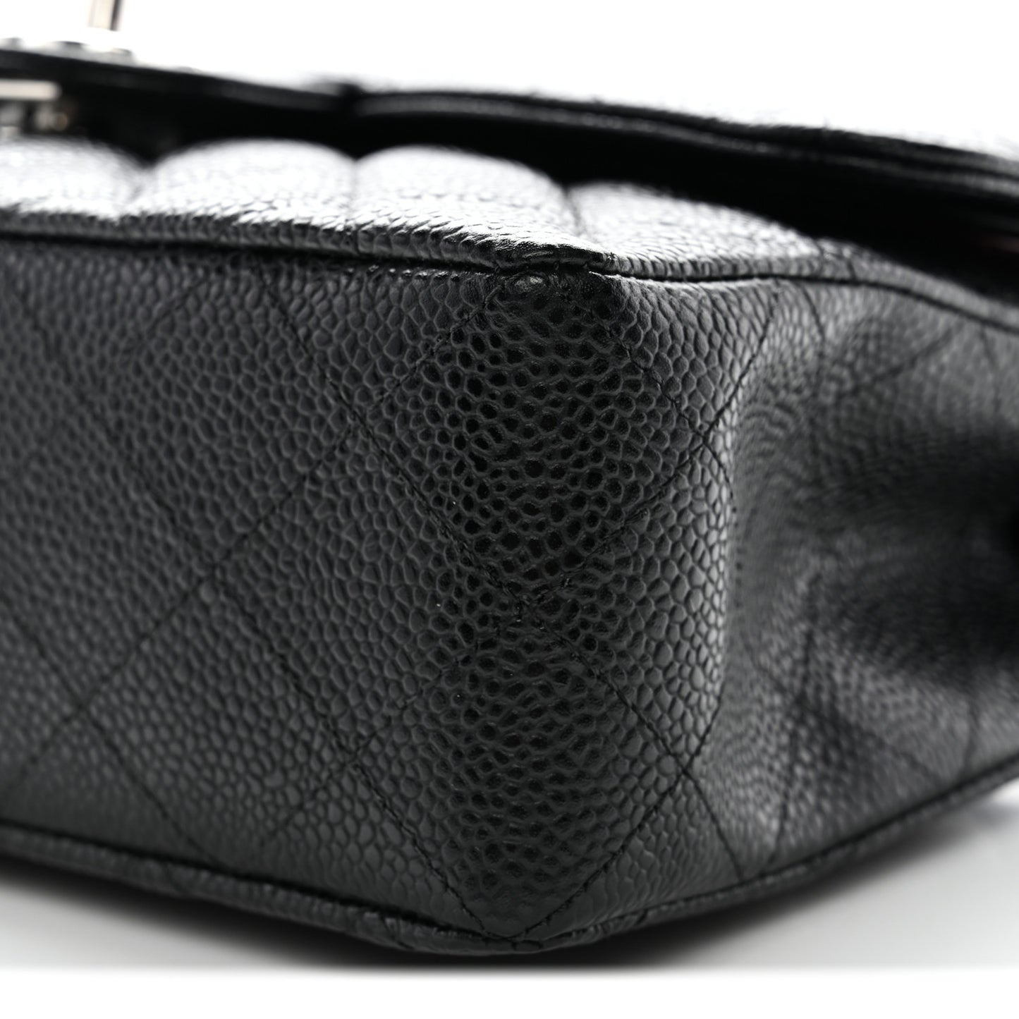 Caviar Quilted Small Double Flap Black