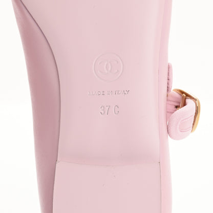 Chanel Lambskin Mary Jane Flats 37 Light Pink 8 of 10