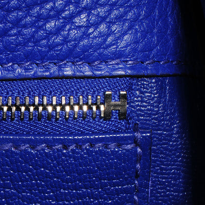 Hermes Taurillon Clemence Kelly Retourne 32 Bleu Electrique 9 of 24