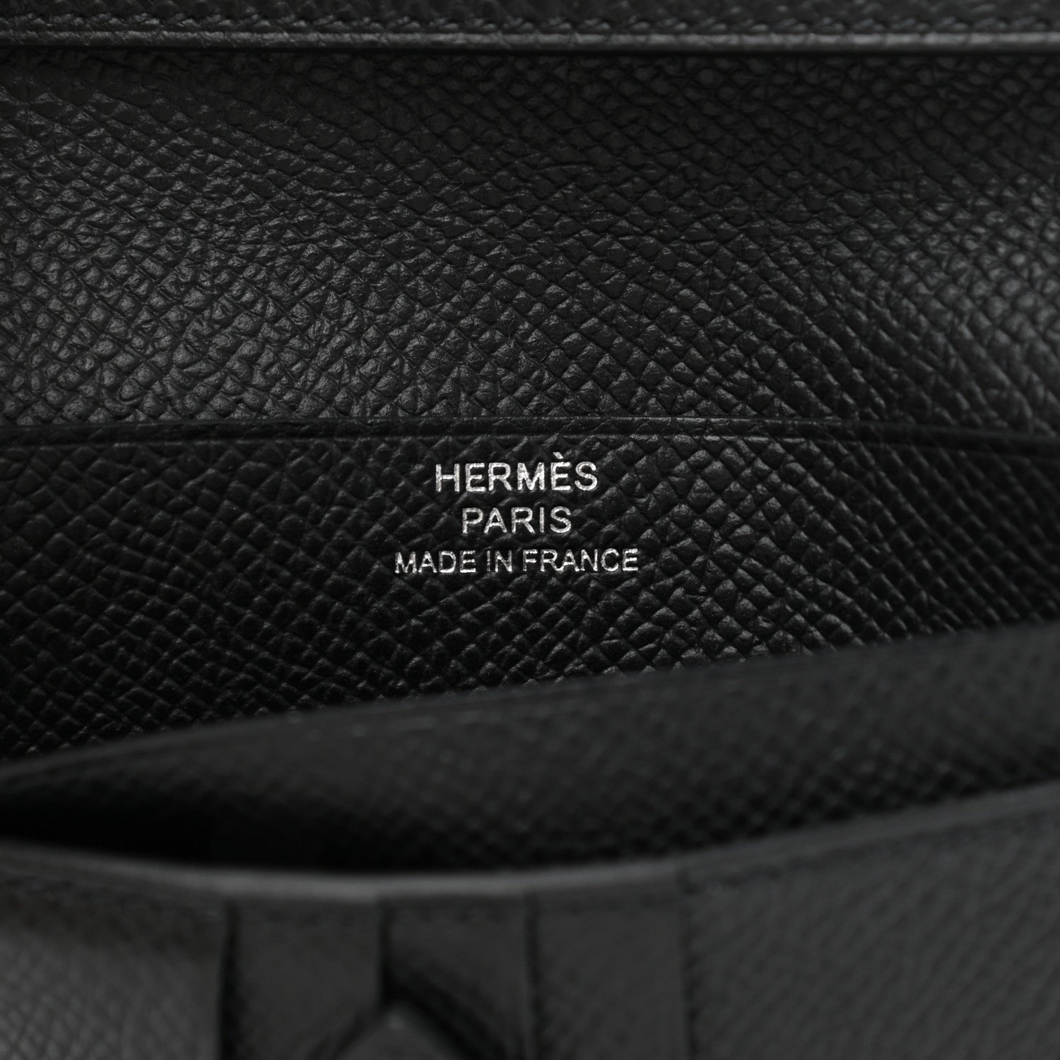 Hermes Epsom Bearn Compact Wallet Black 6 of 7