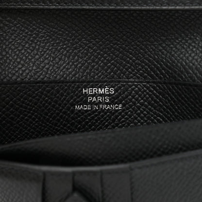Hermes Epsom Bearn Compact Wallet Black 6 of 7
