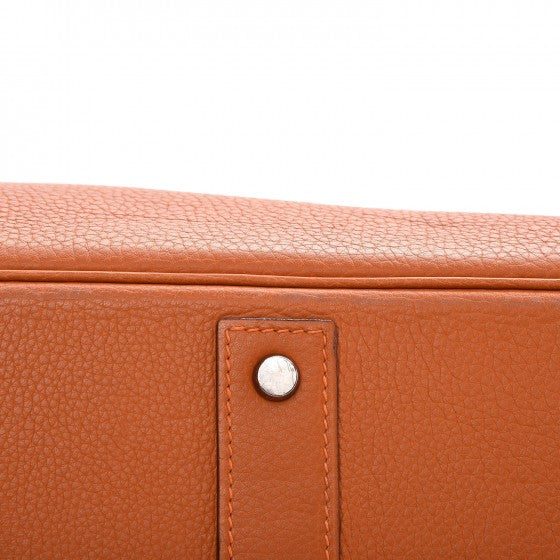 Hermes Togo HAC Travel Birkin 50 Orange 12 of 15