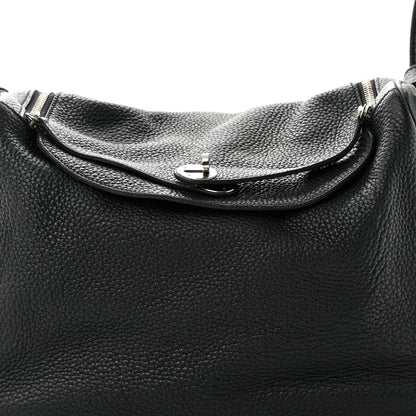 Hermes Taurillon Clemence Lindy 34 Black 8 of 10