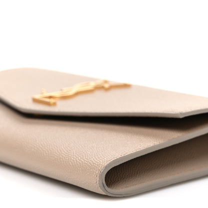Saint Laurent Grain De Poudre Monogram Uptown Chain Wallet Dark Beige 11 of 11