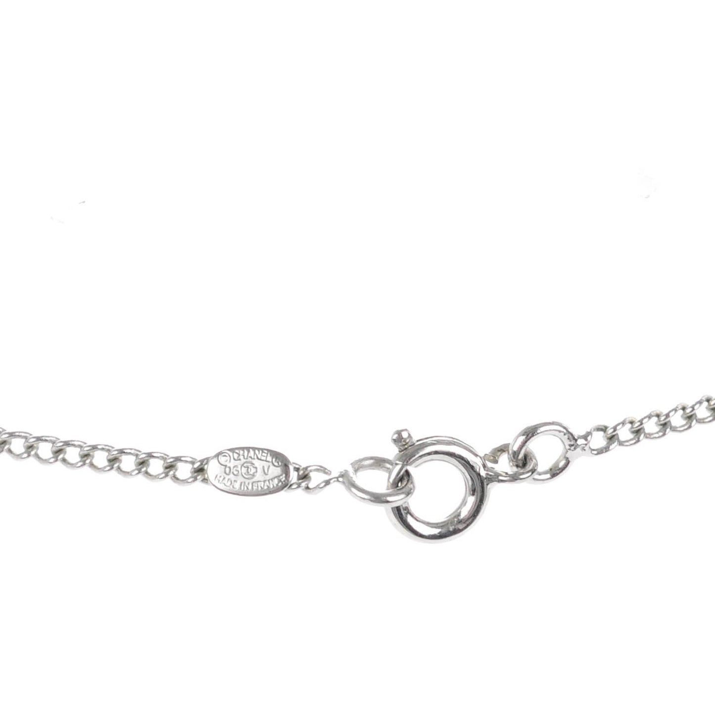 Enamel CC Necklace Black