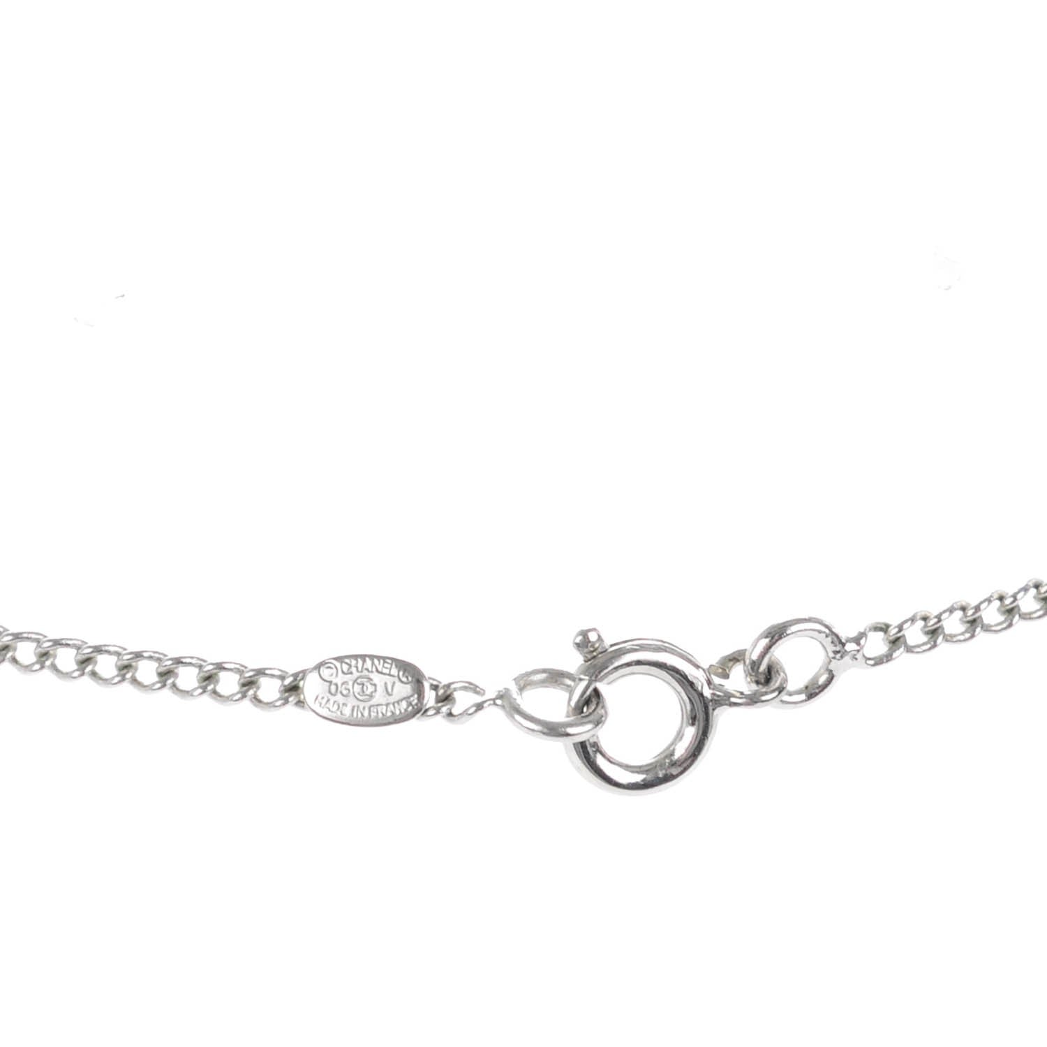 Chanel Enamel CC Necklace Black 4 of 4