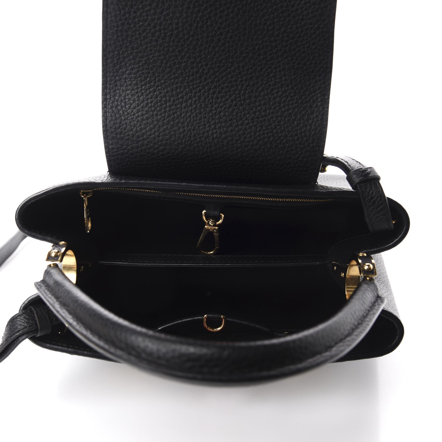 Louis Vuitton Taurillon Mechanical Flowers Smile Capucines PM Black 6 of 10