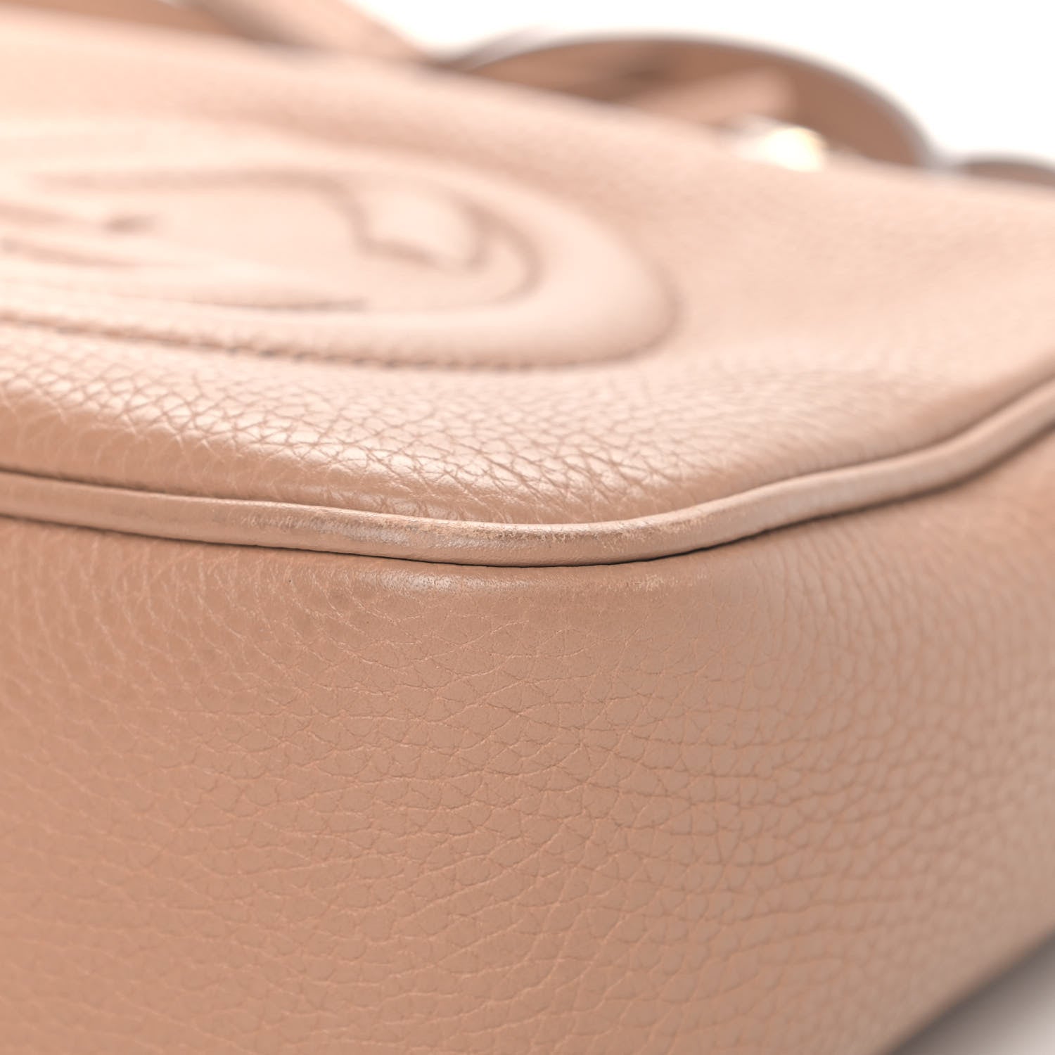 Gucci Pebbled Calfskin Small Soho Disco Bag Camelia 8 of 9