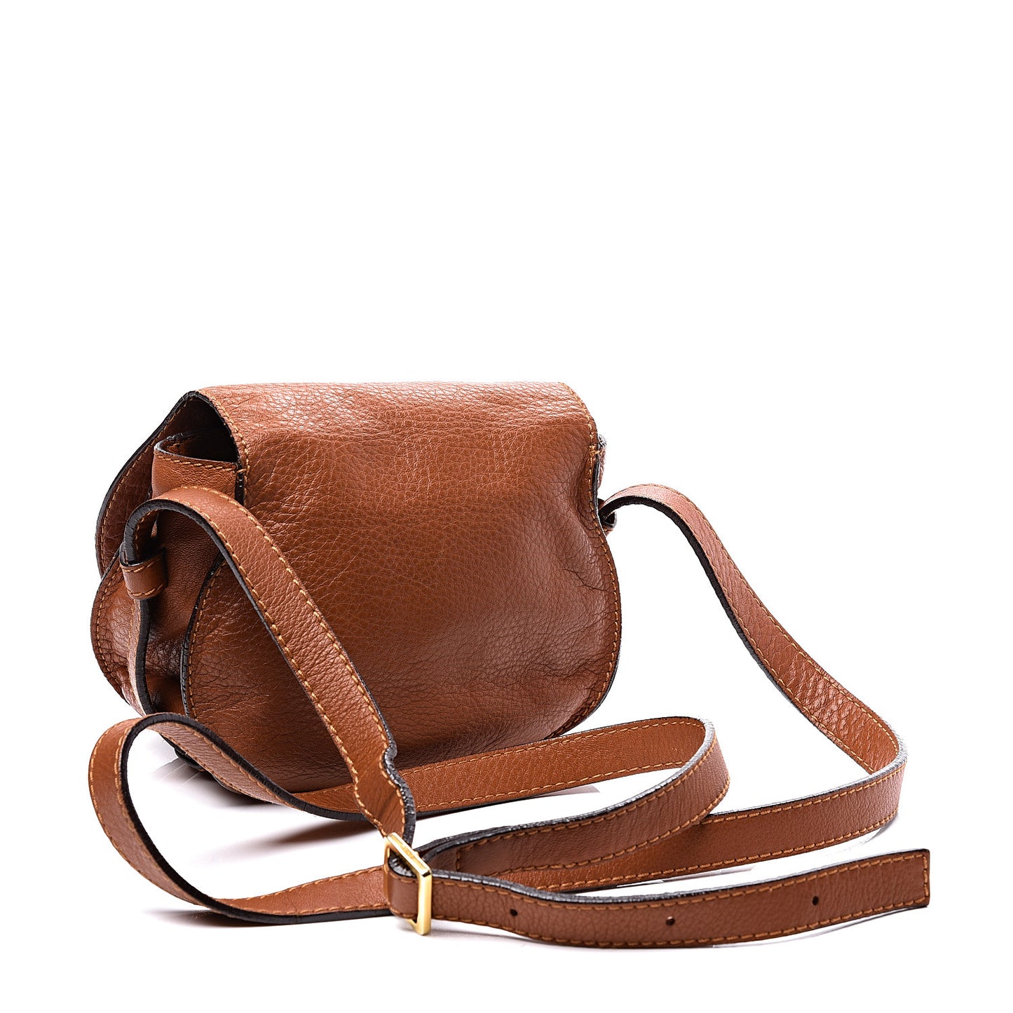 Calfskin Mini Marcie Round Crossbody Bag Tan