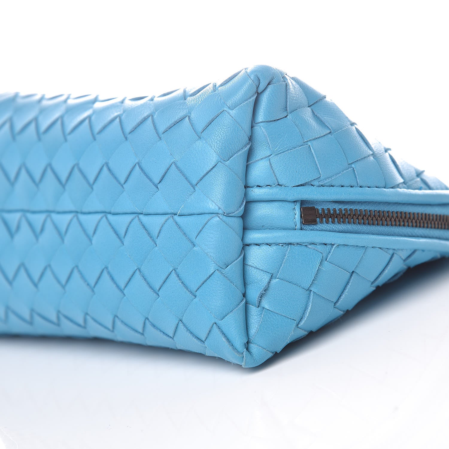 Bottega Veneta Nappa Intrecciato Cosmetic Case Turquoise 10 of 10