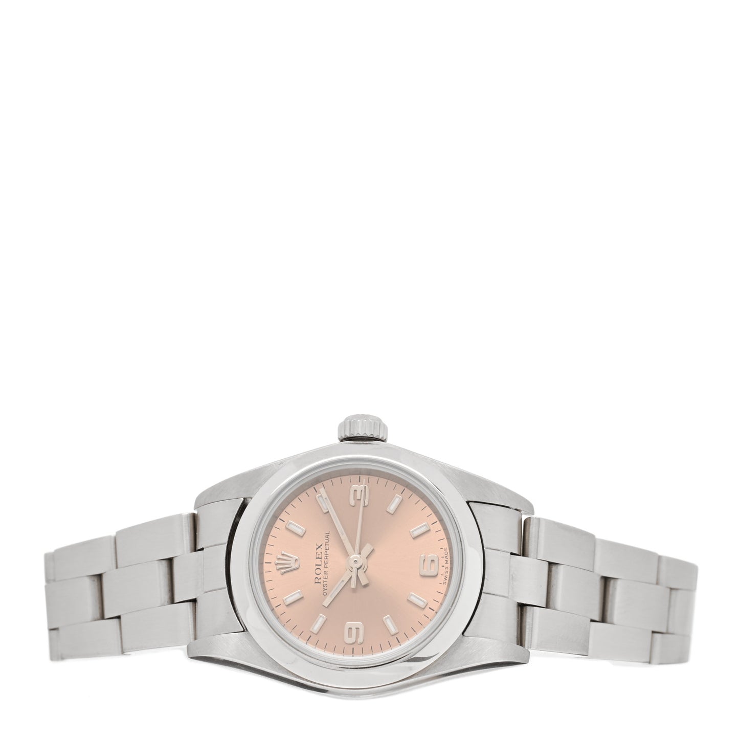 Stainless Steel 24mm Oyster Perpetual Watch Pink 76080