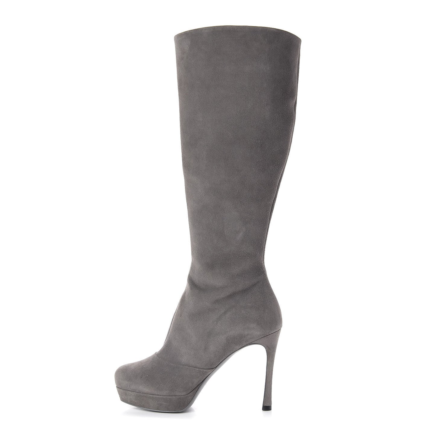 Suede Knee High Boots 38.5 Grey