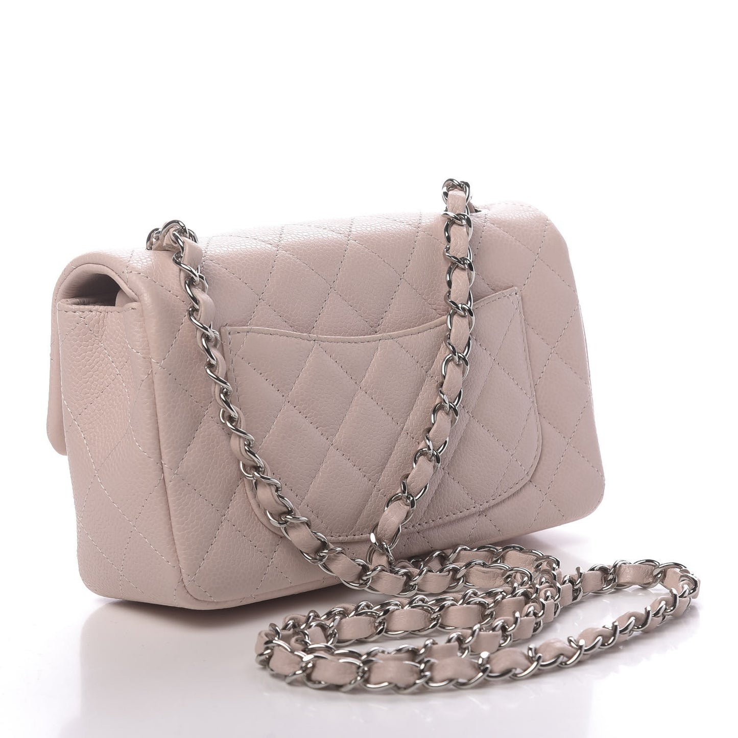 Caviar Quilted Mini Rectangular Flap Light Pink