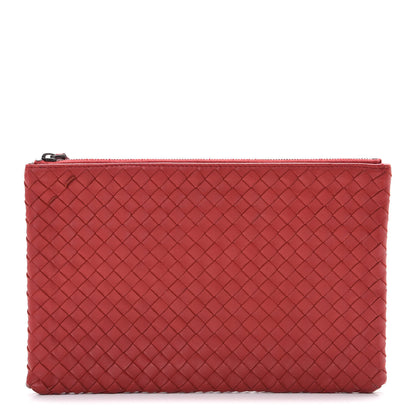Bottega Veneta Nappa Intrecciato Medium Zip Pouch Fraise 1 of 8