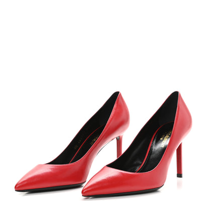 Saint Laurent Calfskin Anja 85 Pumps 36.5 New Red 3 of 8
