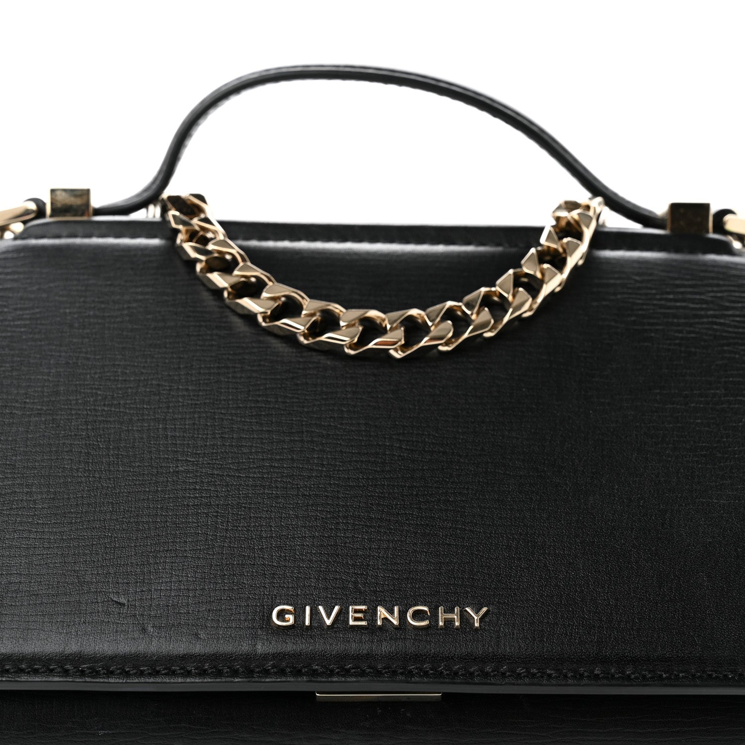 Givenchy Textured Calfskin Mini Pandora Box Chain Crossbody Bag Black 4 of 12