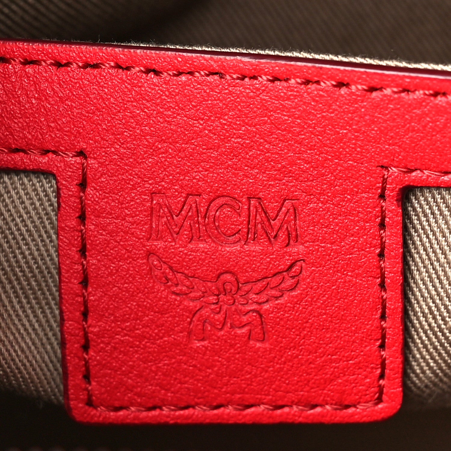 MCM Calfskin Ottomar Monogram Klara Crossbody Bag Hot Coral 6 of 8