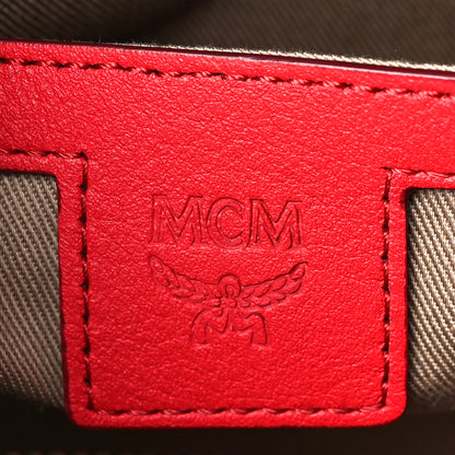 MCM Calfskin Ottomar Monogram Klara Crossbody Bag Hot Coral 6 of 8