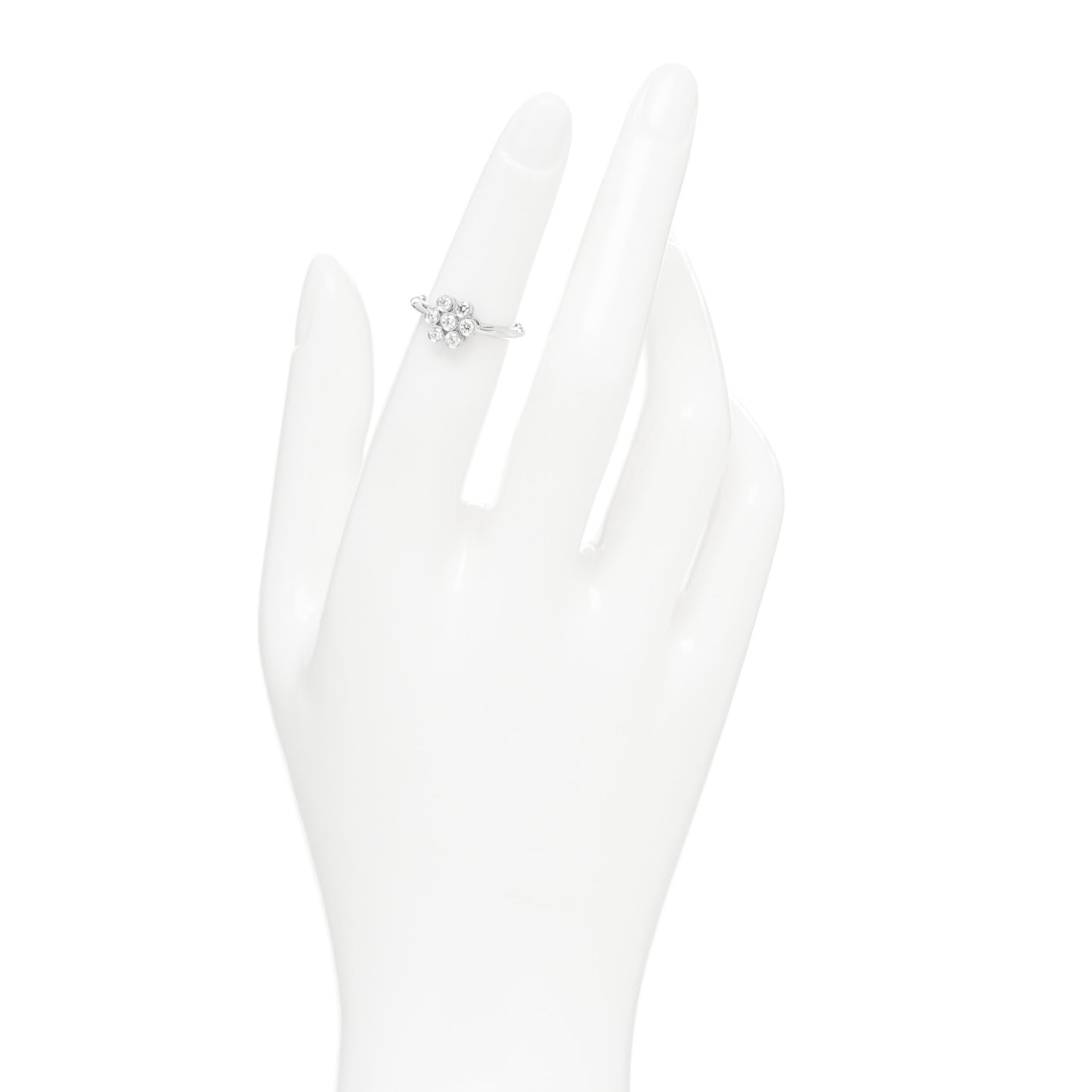 Platinum Diamond Enchant Flower Ring 48 4.5