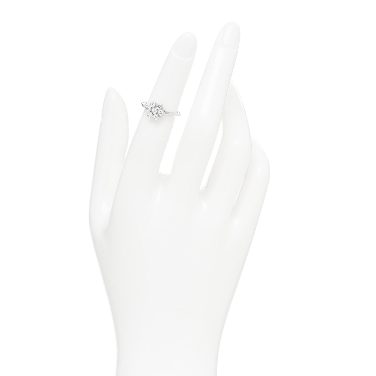 Tiffany Platinum Diamond Enchant Flower Ring 48 4.5 2 of 4