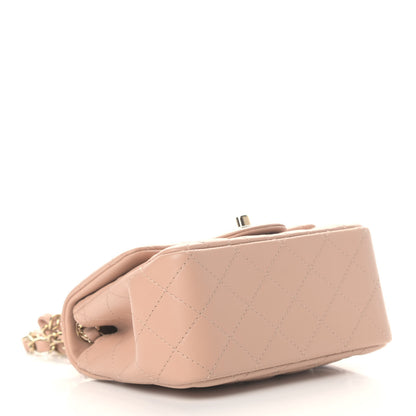 Chanel Lambskin Quilted Mini Square Flap Beige 3 of 4