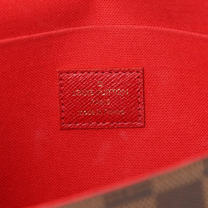 Louis Vuitton Damier Ebene Pochette Felicie Chain Wallet 8 of 17