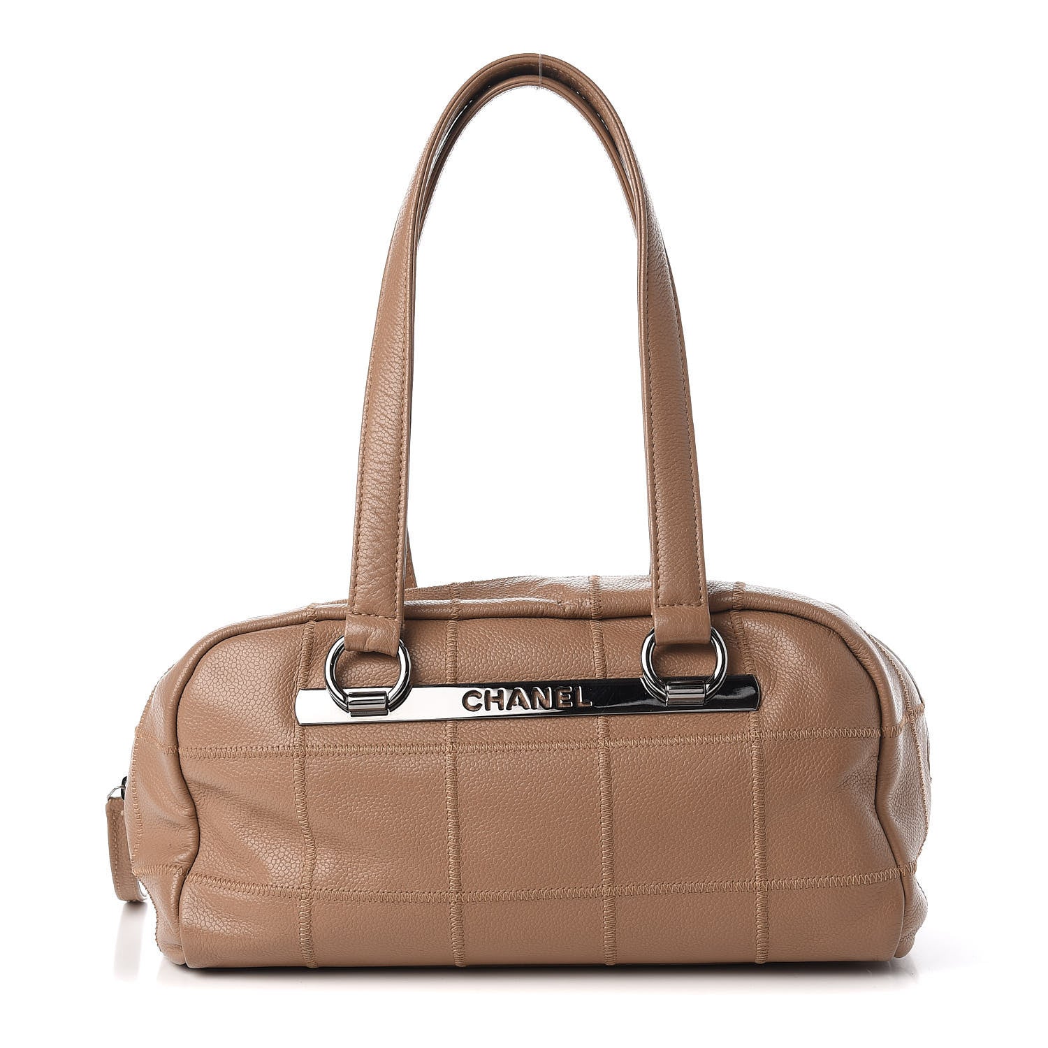 Chanel Caviar Square Stitched Tote Beige 1 of 11