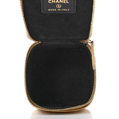 Chanel Metallic Calfskin Crocodile Embossed Cocodile Jewelry Travel Case Gold 4 of 4