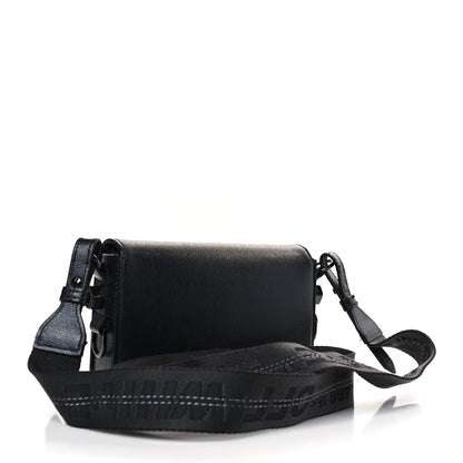 Off-White Saffiano Striped Mini Diag Binder Clip Bag Black White 3 of 8