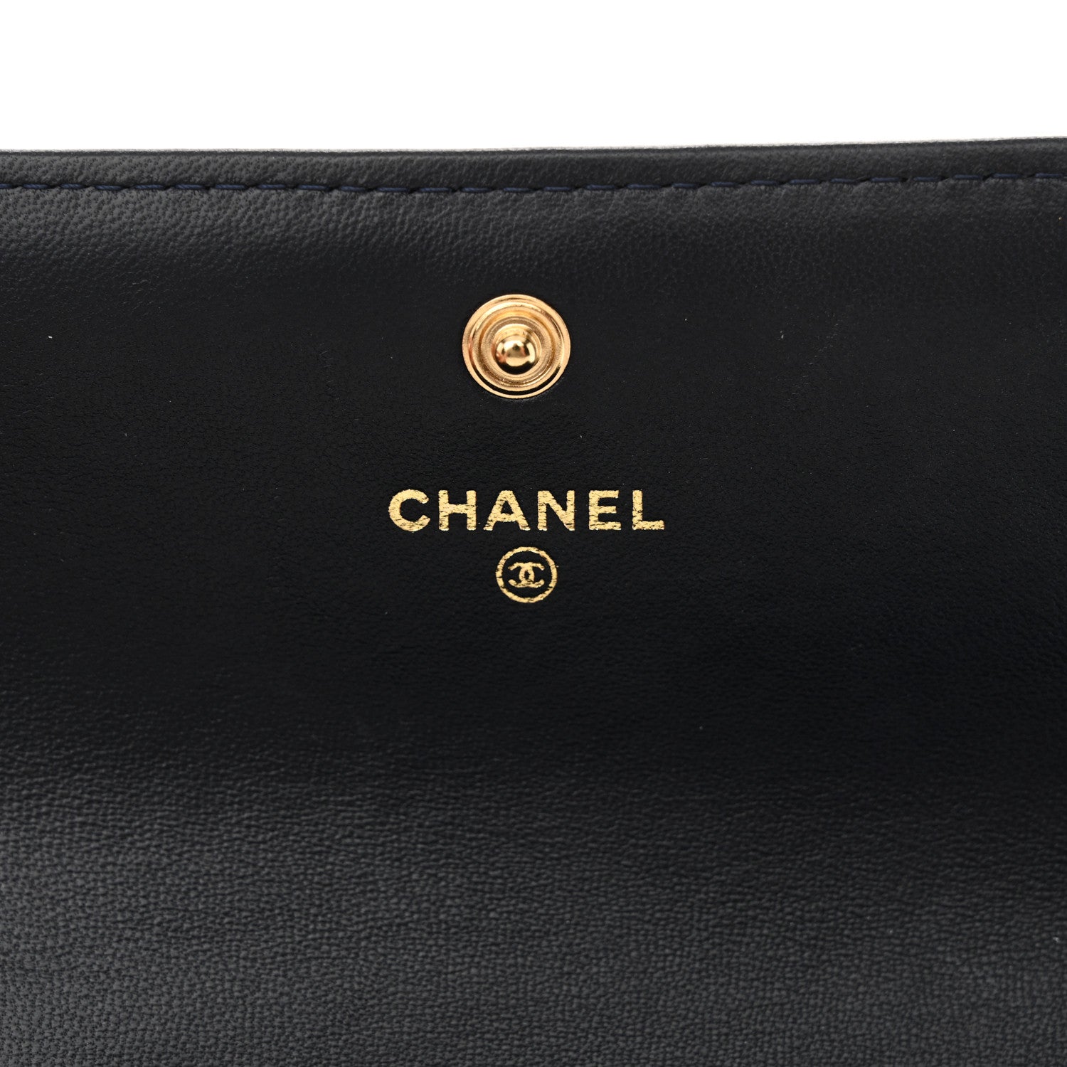 Chanel Lambskin Quilted Large Boy Gusset Flap Wallet Navy 6 of 11