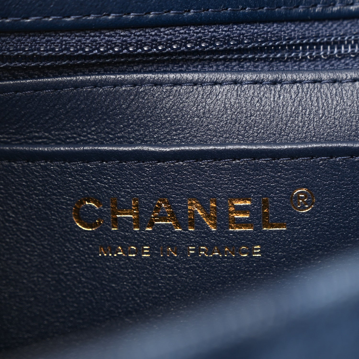 Chanel Printed Denim Quilted Mini Rectangular Flap Dark Blue 6 of 12