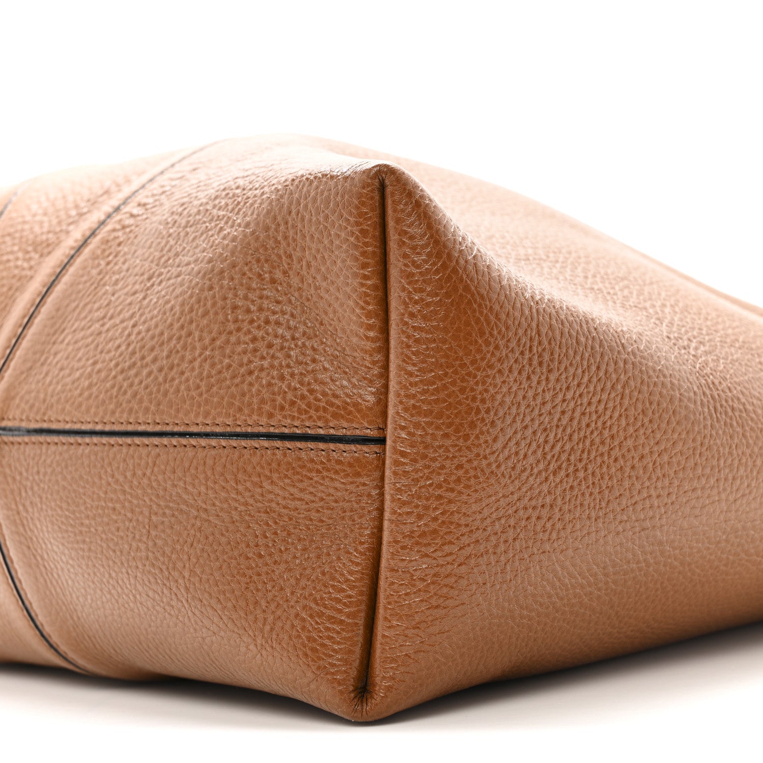 Chloe Grained Calfskin Large Spin Tote Clay Brown 10 of 15