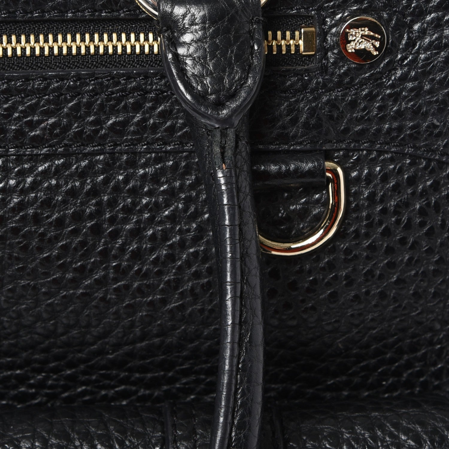 Burberry Hertiage Grain Medium Chadwich Tote Black 9 of 13