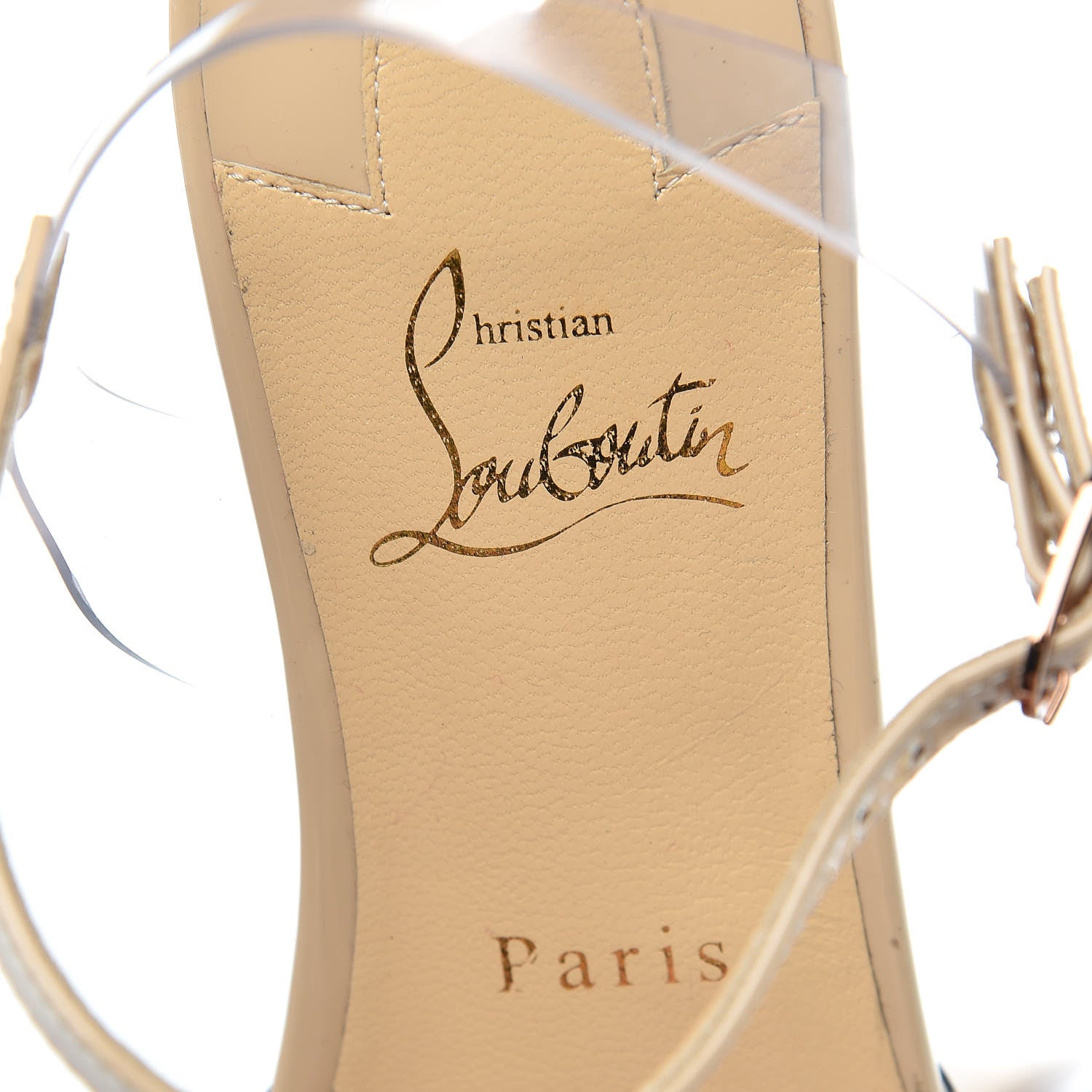 Christian Louboutin Patent PVC Nosy Flats 36.5 Nude Transparent 9 of 13
