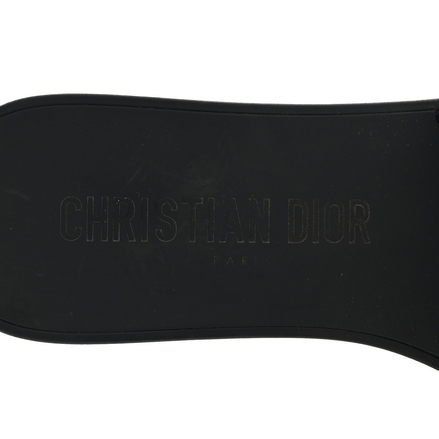 Matte Calfskin Pearl Dio(r)evolution Slide Sandals 40 Black