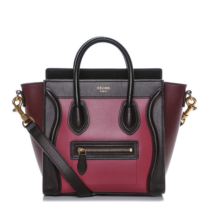 Celine Satin Calfskin Nano Tri-Color Luggage Orchid 1 of 6