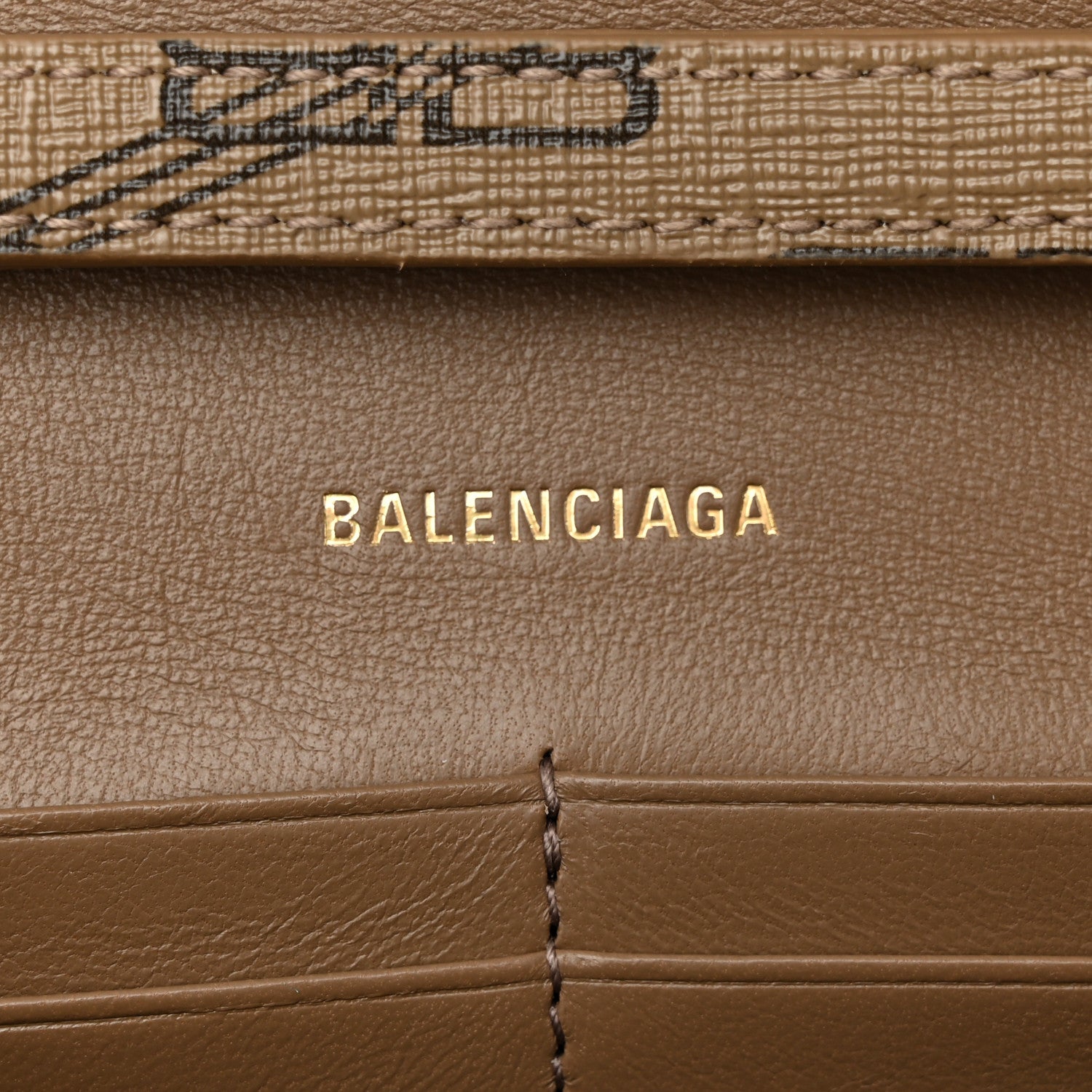 Balenciaga Coated Canvas BB Monogram Hourglass Chain Bag Beige Brown 7 of 13