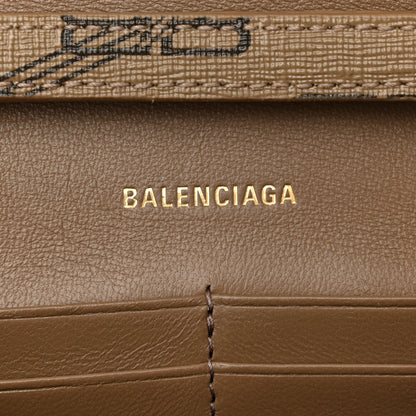 Balenciaga Coated Canvas BB Monogram Hourglass Chain Bag Beige Brown 7 of 13