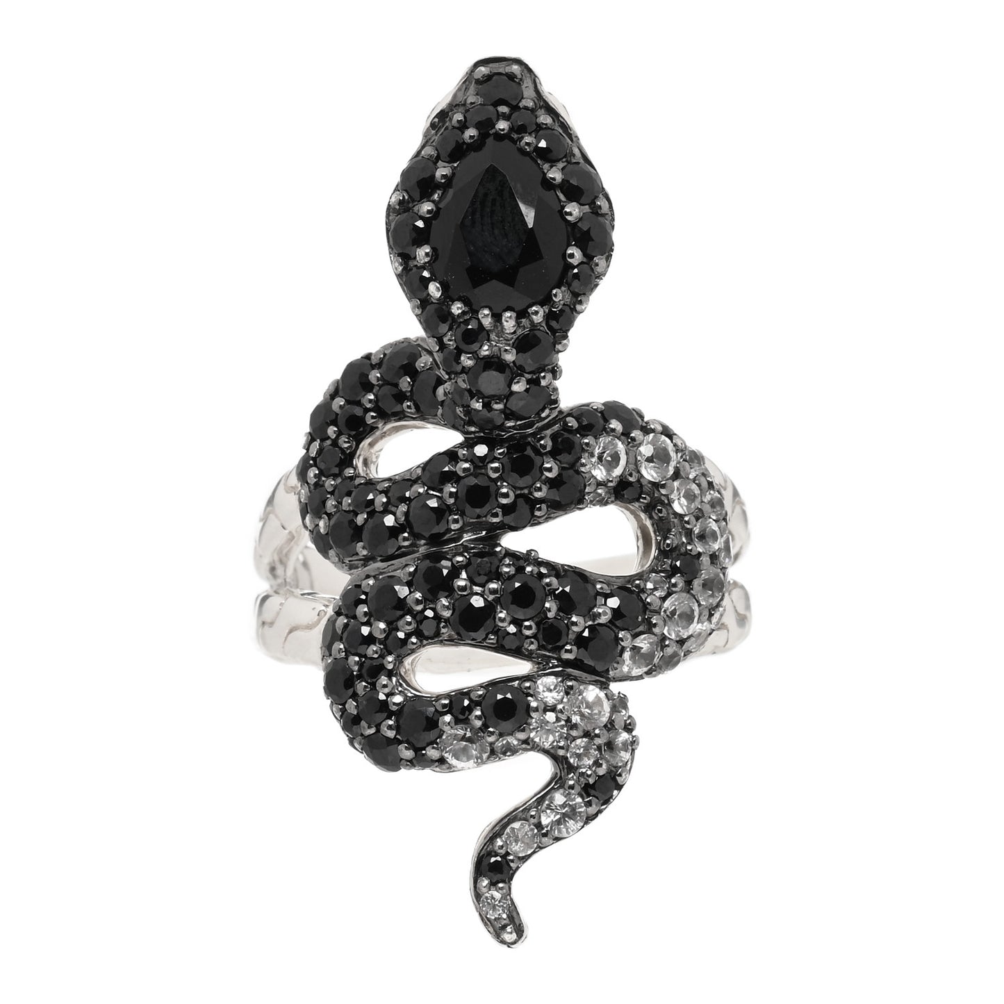 Sterling Silver Multi Gemstone Legends Cobra Ring 57 8