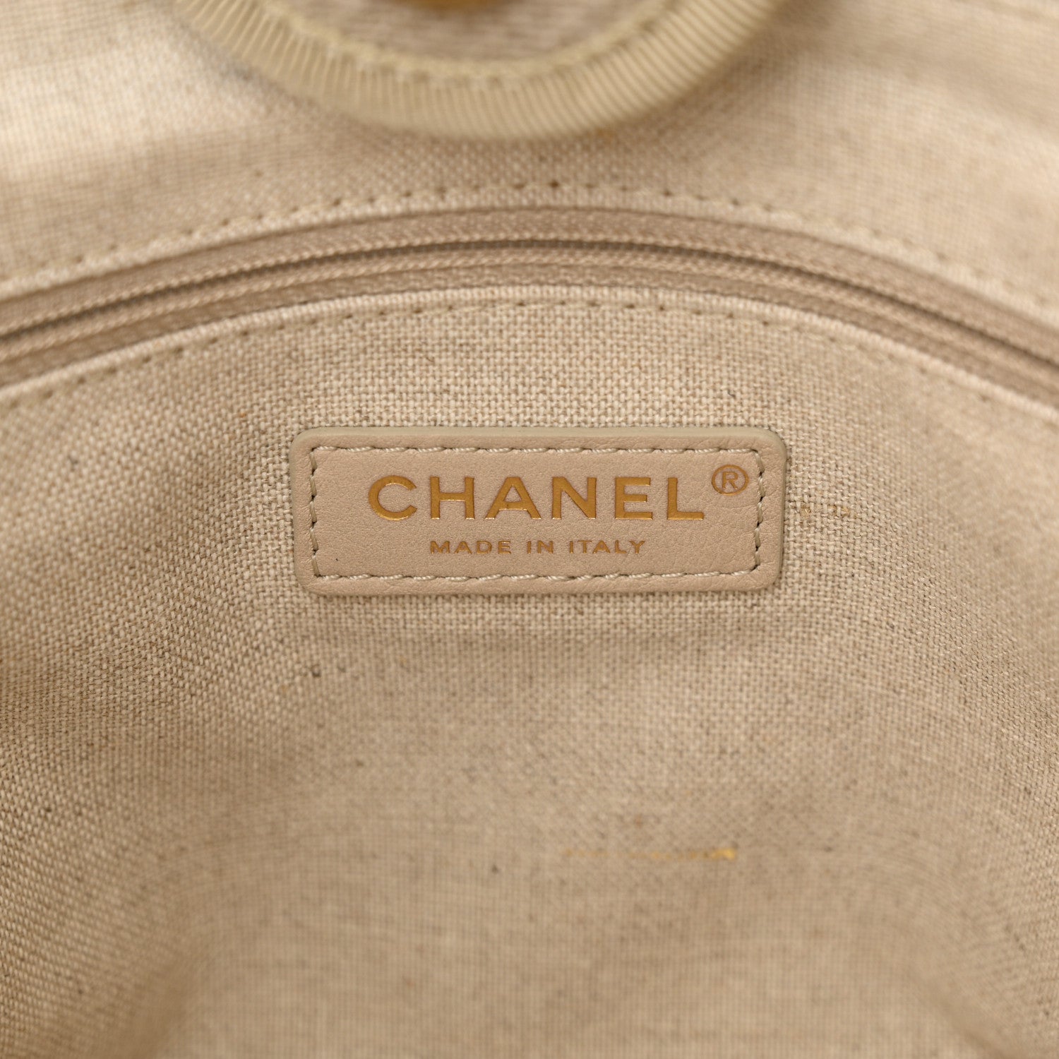 Chanel Mixed Fibers Small Deauville Tote Beige Black 7 of 11