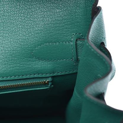 Hermes Epsom Birkin 30 Vert Vertigo 27 of 37