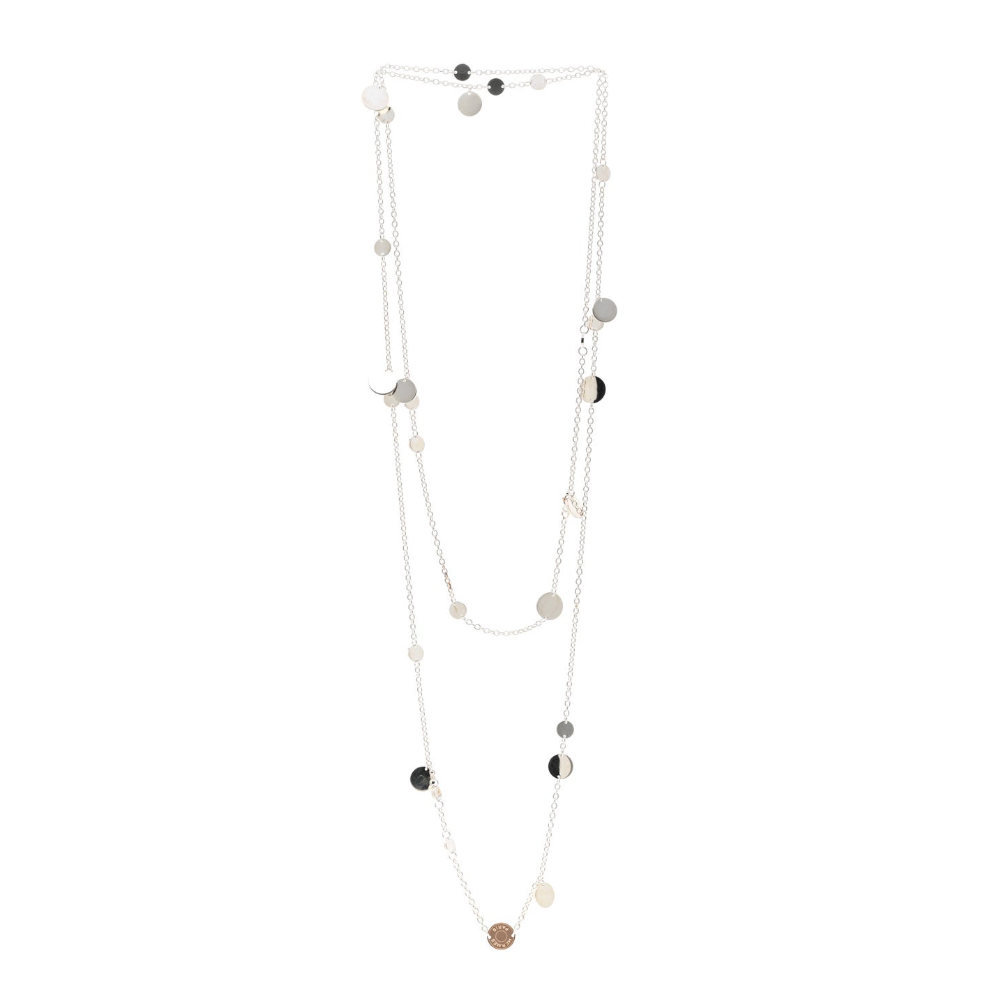Sterling Silver 18K Rose Gold Confettis Long Necklace