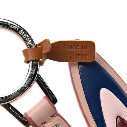 MCM Visetos Calfskin Rabbit Key Ring Pink 3 of 5