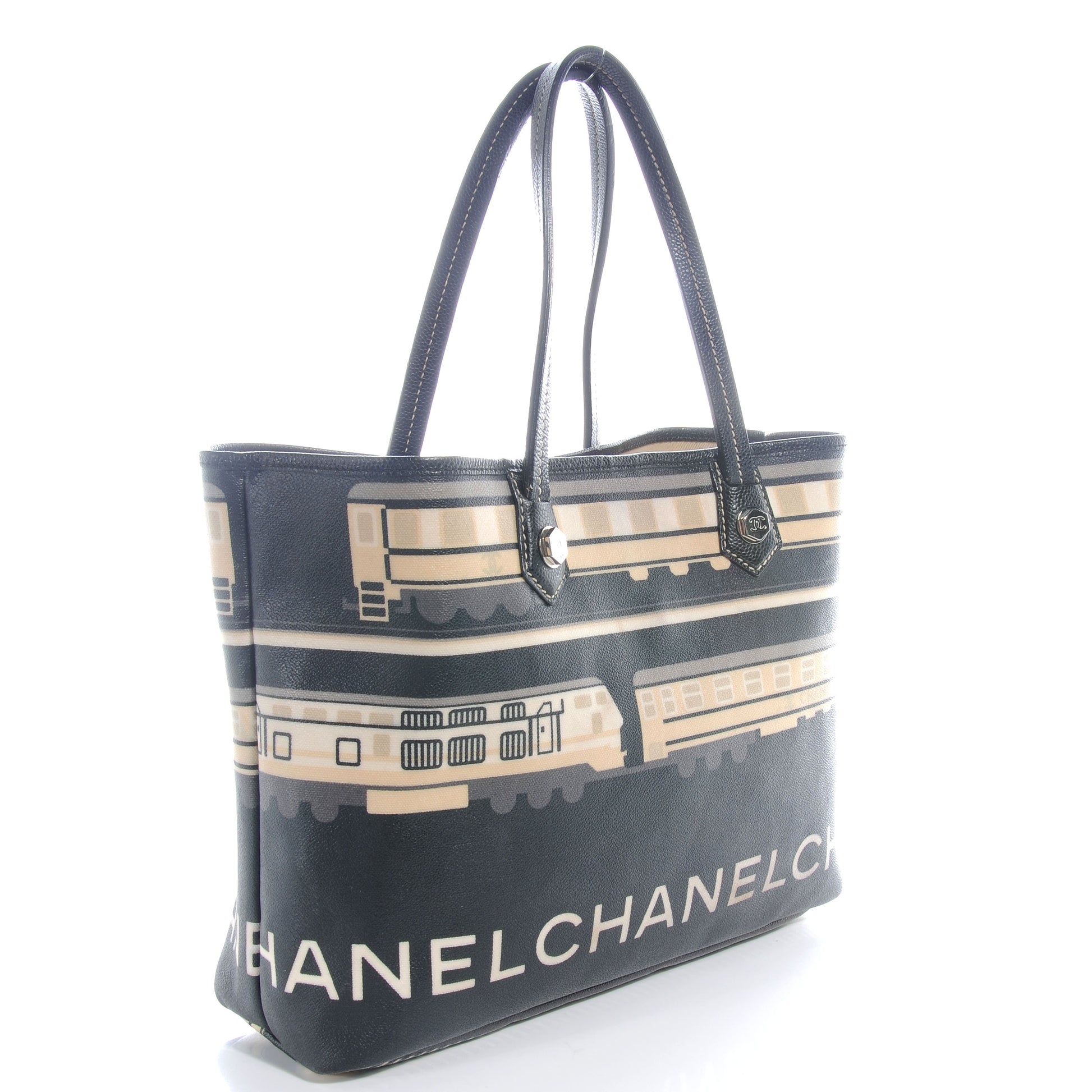 Chanel Coated Canvas Le Train Bag 3 of 7
