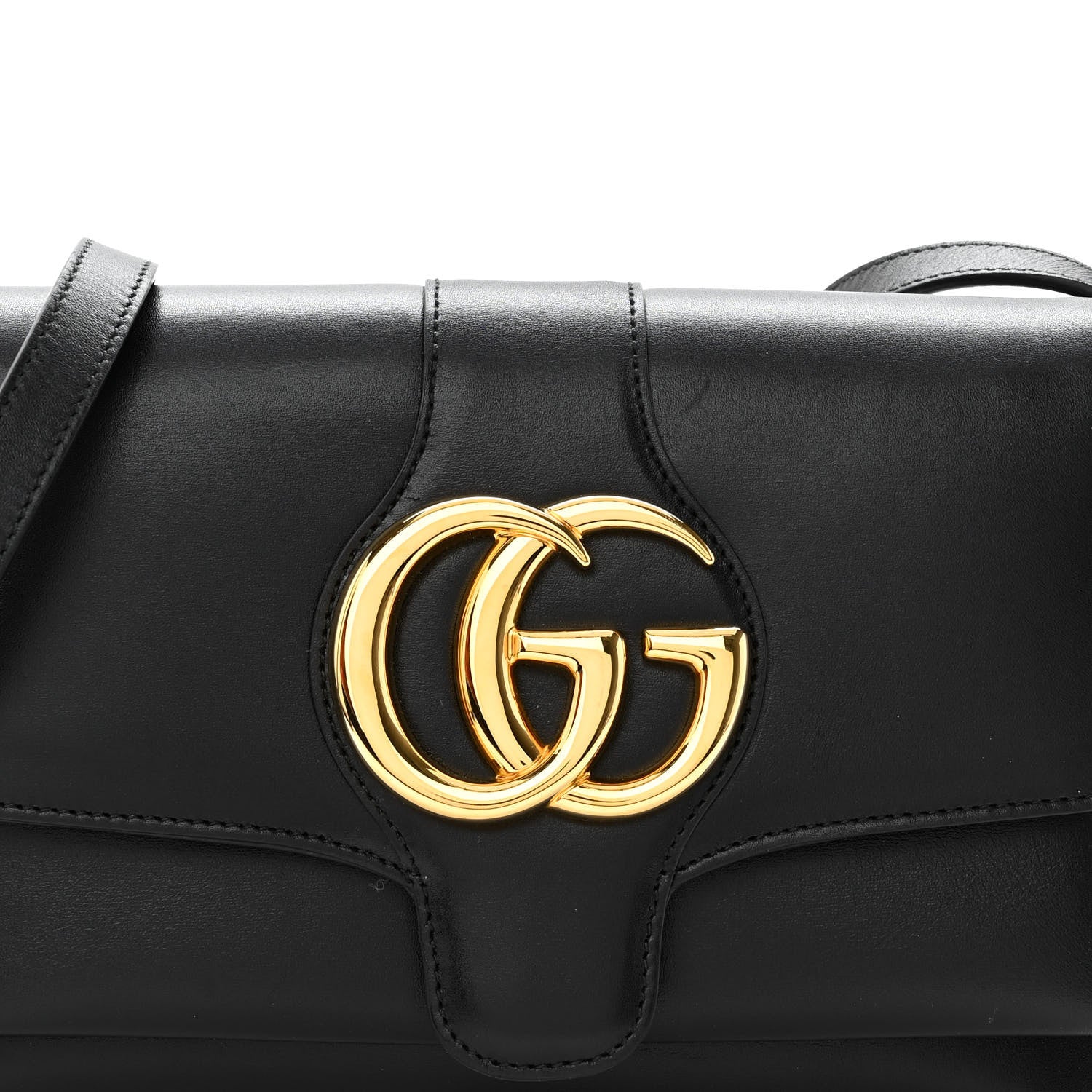 Gucci Vitello Palmellato Lux Small Arli Flap Shoulder Bag Black 8 of 10