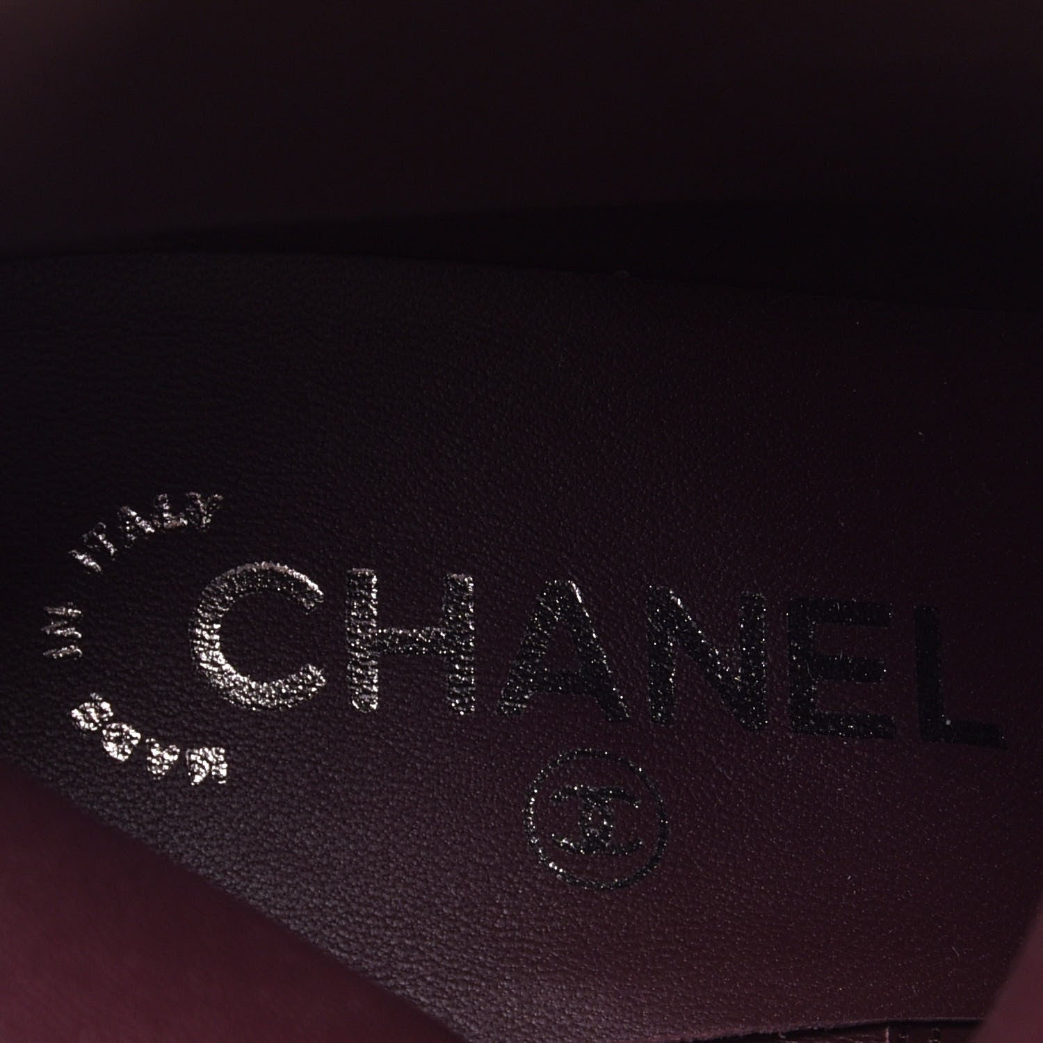 Chanel CC Ankle Boots 37 Burgundy 6 of 10