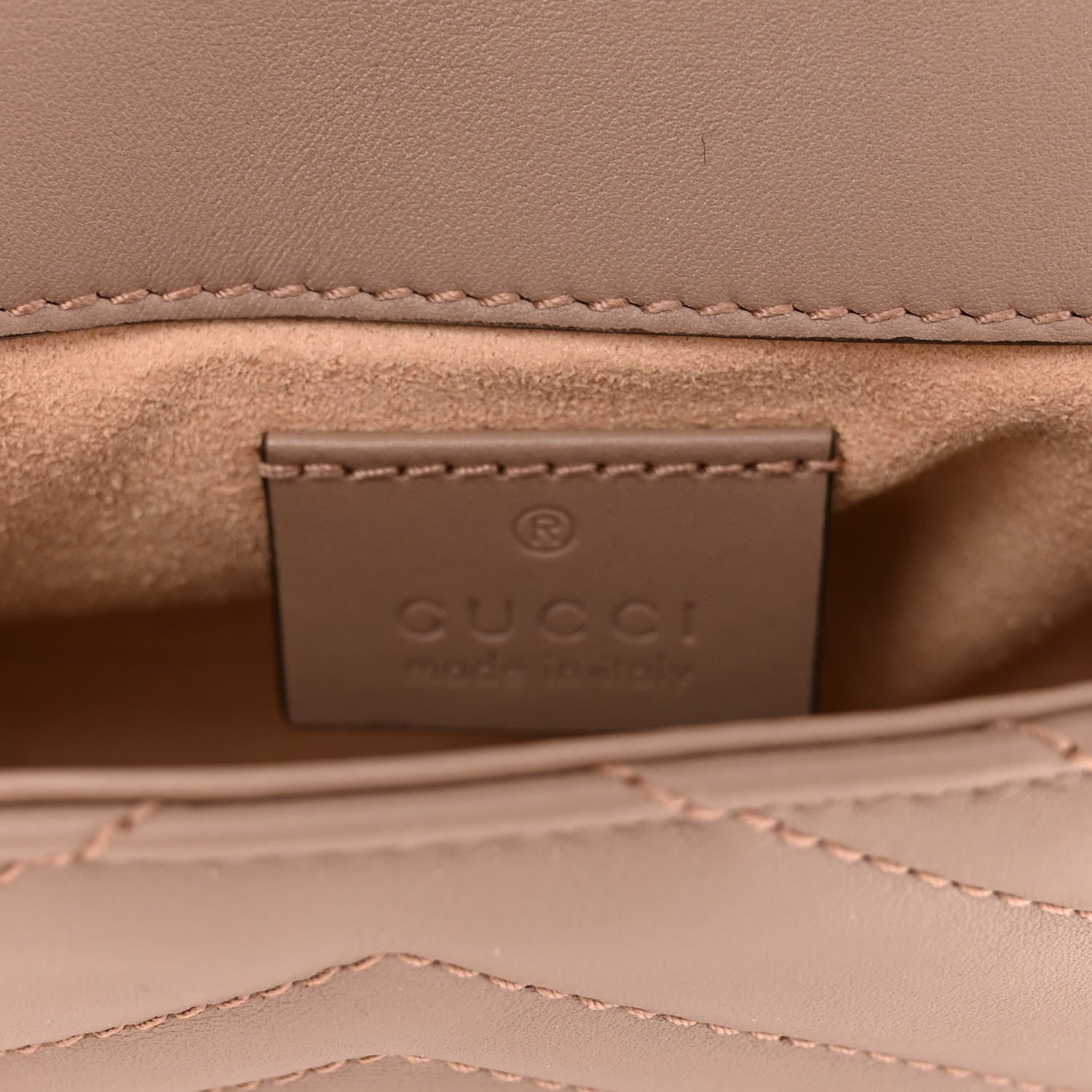 Gucci Calfskin Matelasse Super Mini GG Marmont Shoulder Bag Porcelain Rose 6 of 10