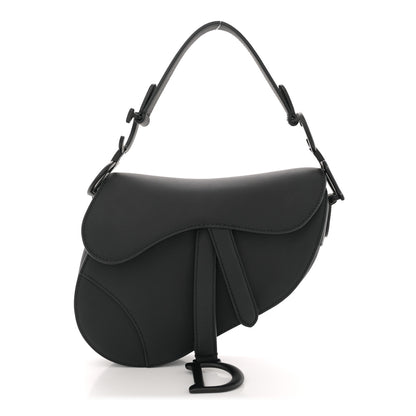 Christian Dior Ultra Matte Calfskin Mini Saddle Bag Black 1 of 12