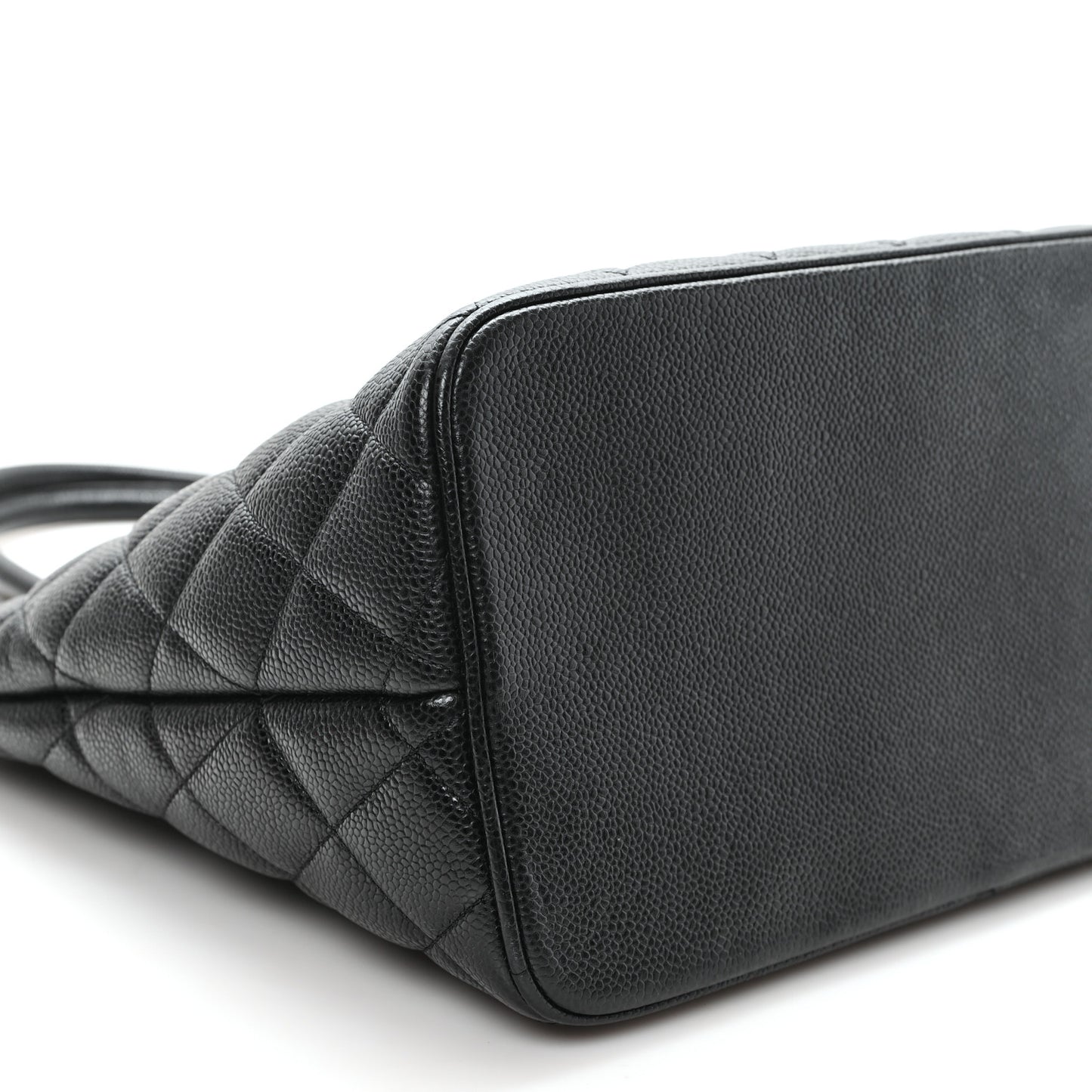 Caviar Quilted Medallion Tote Black